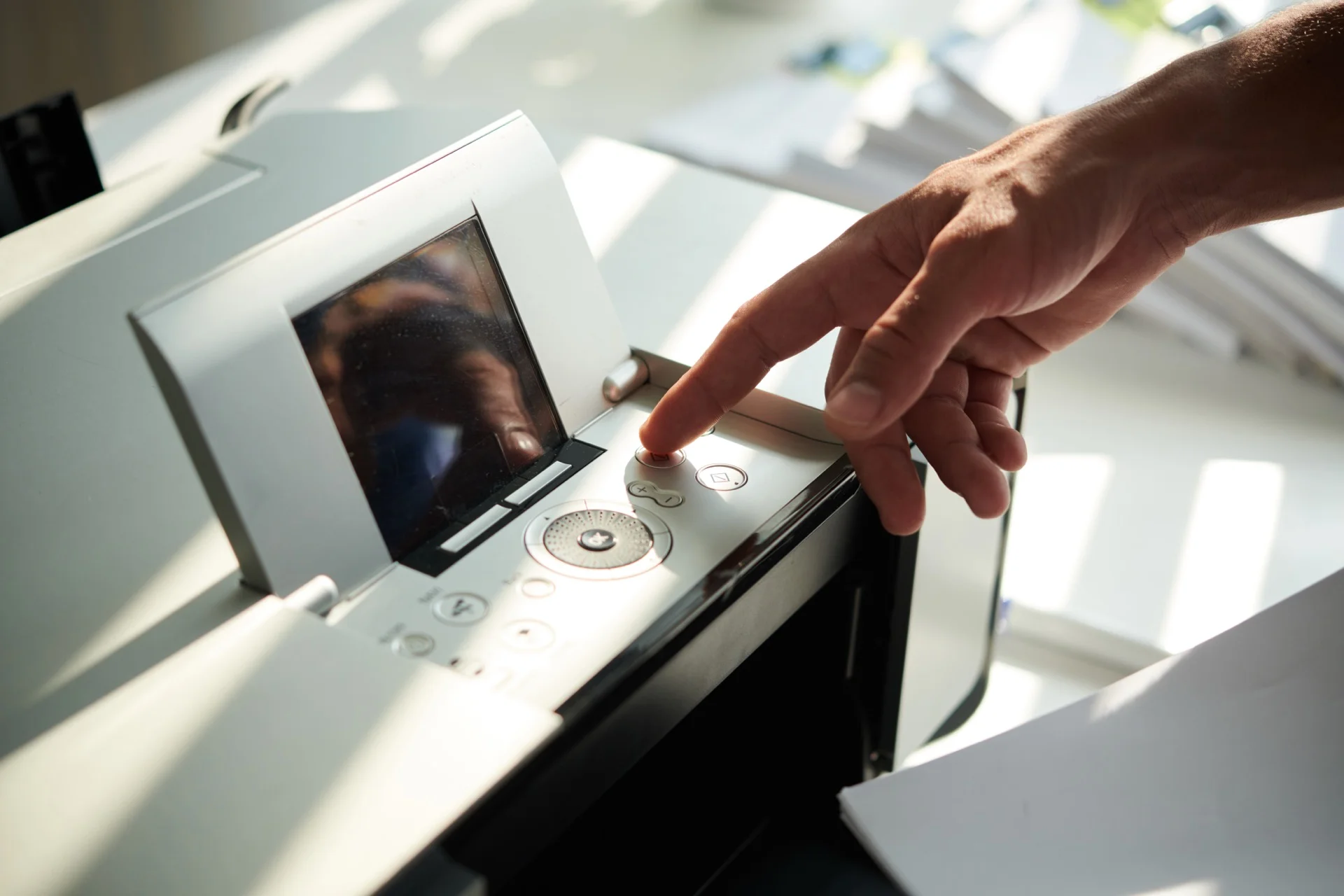 Photocopieur pour comptable — impression de rapports financiers